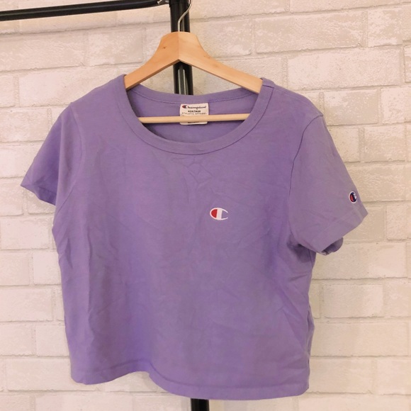 Champion heritage lavender crop tee shirt - Picture 2 of 4